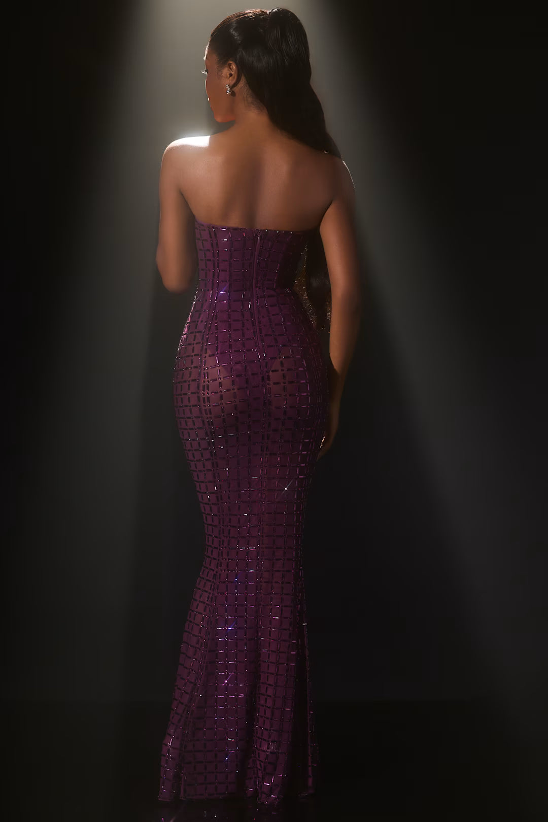Embellished Strapless Gown