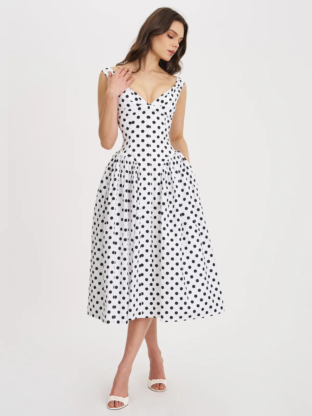 Polka Poplin Dress