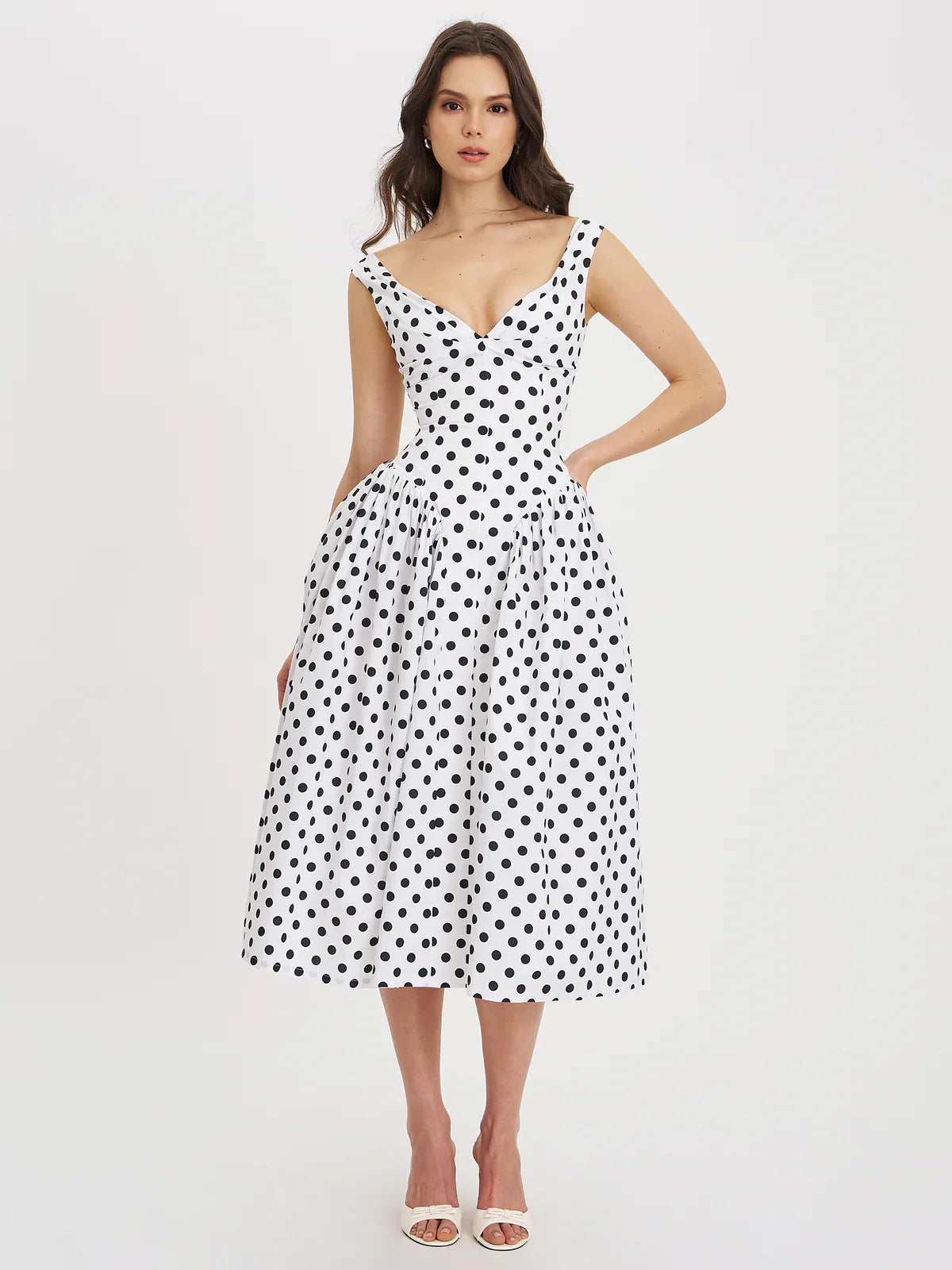 Polka Poplin Dress