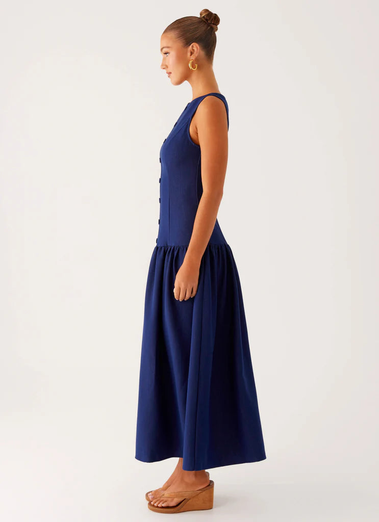 Blue Sea Denim Midi Dress
