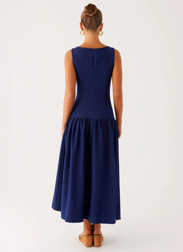 Blue Sea Denim Midi Dress