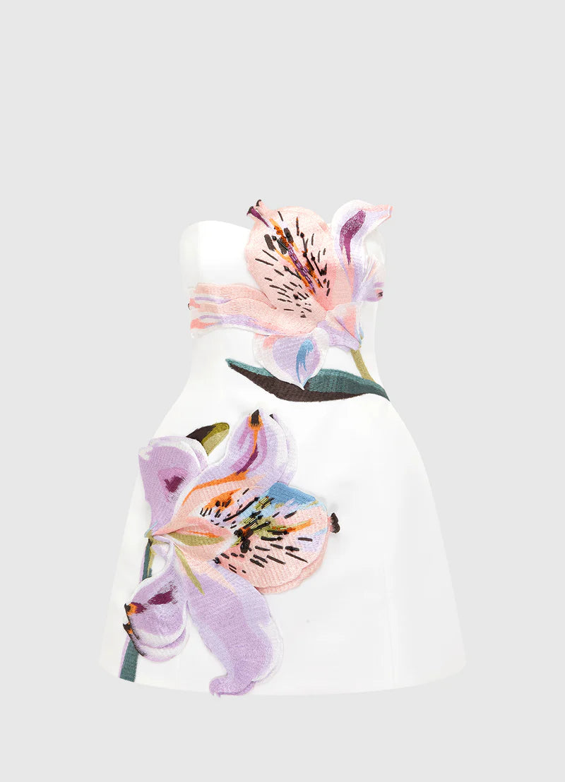 Floral Bustier Mini Dress