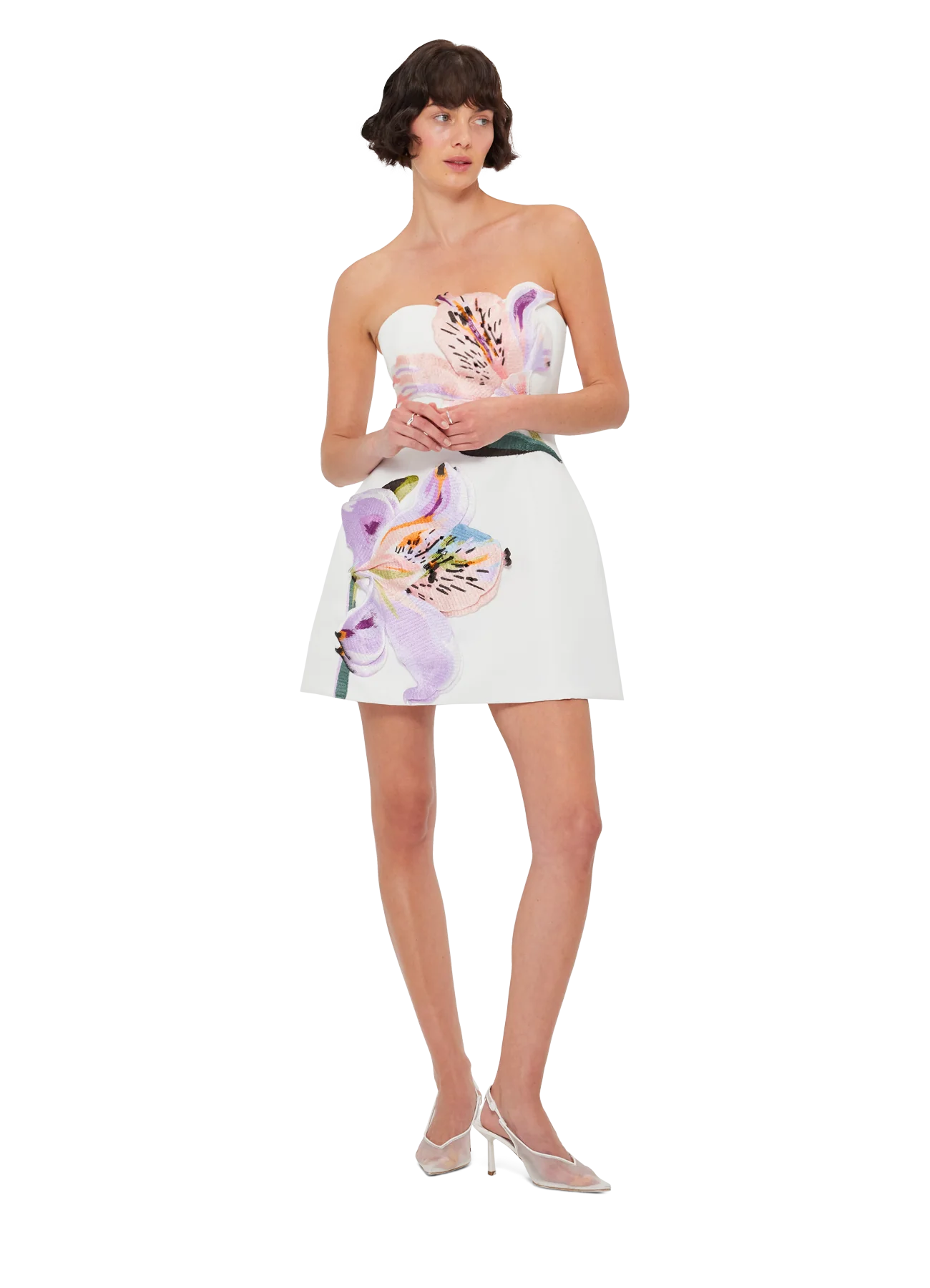 Floral Bustier Mini Dress