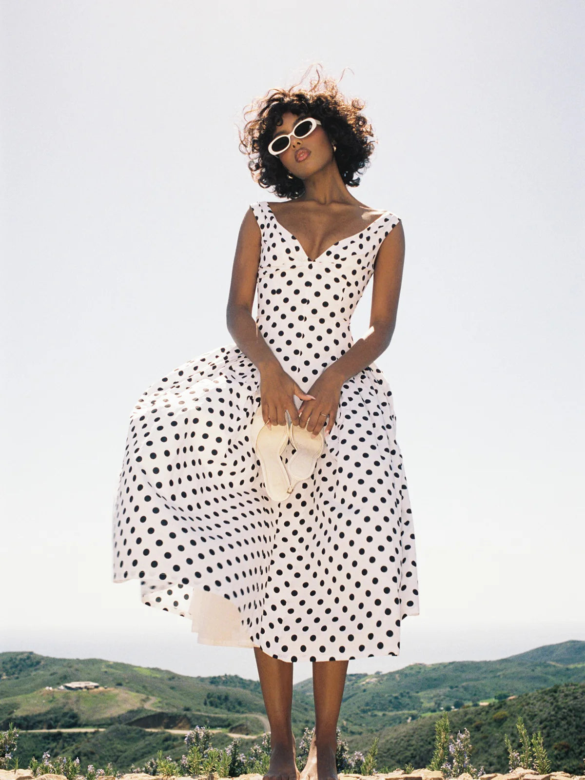 Polka Poplin Dress