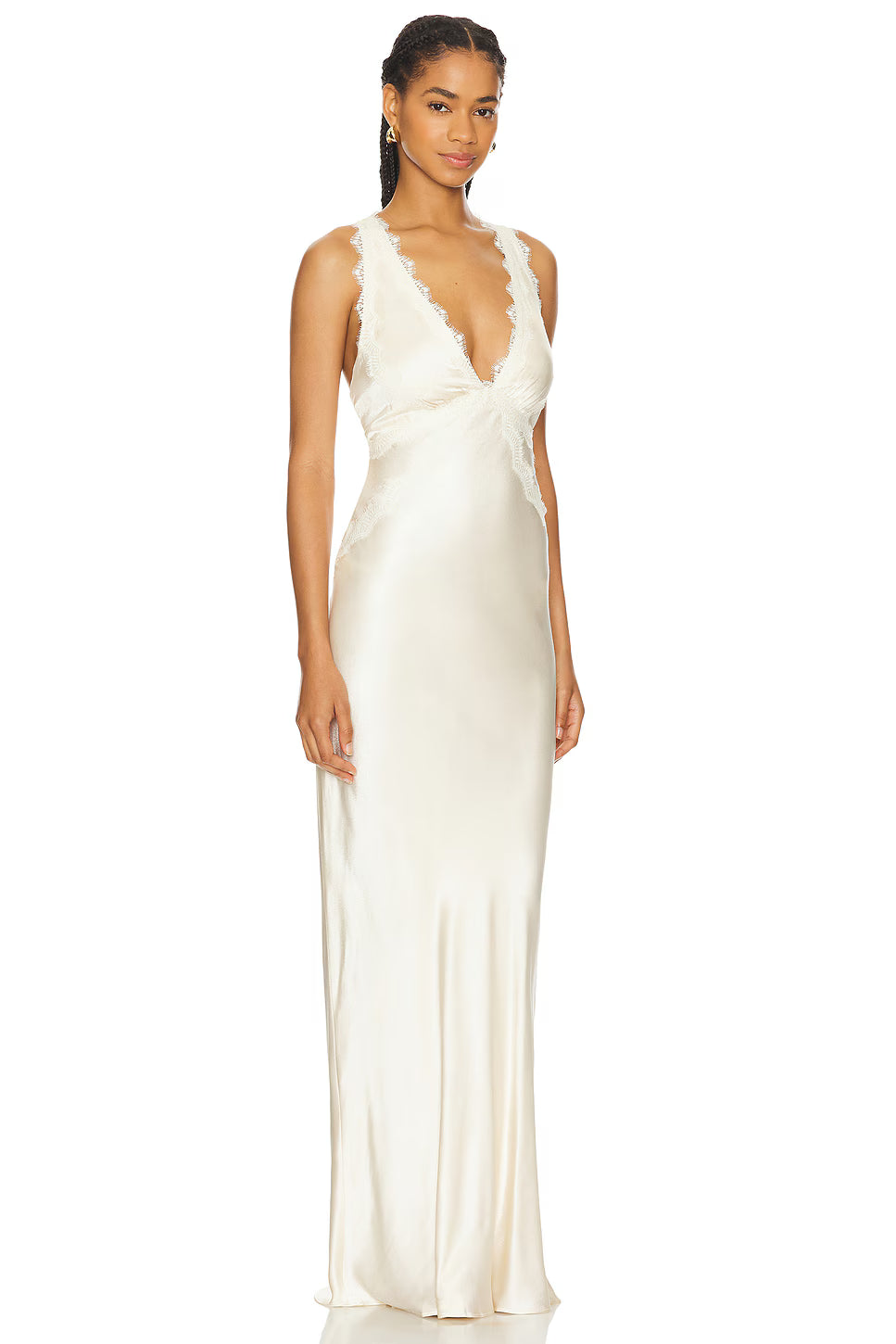 Lace Cross Back Maxi Dress