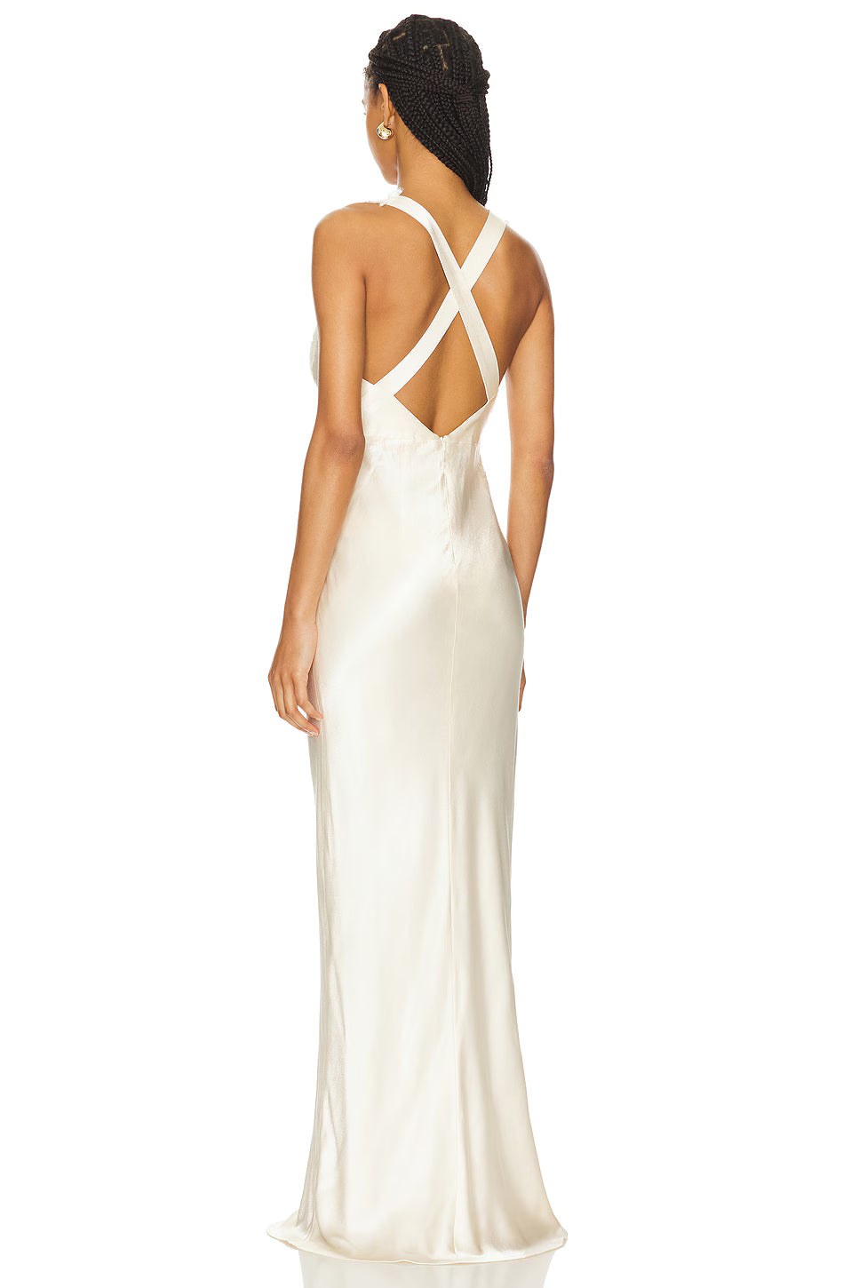 Lace Cross Back Maxi Dress