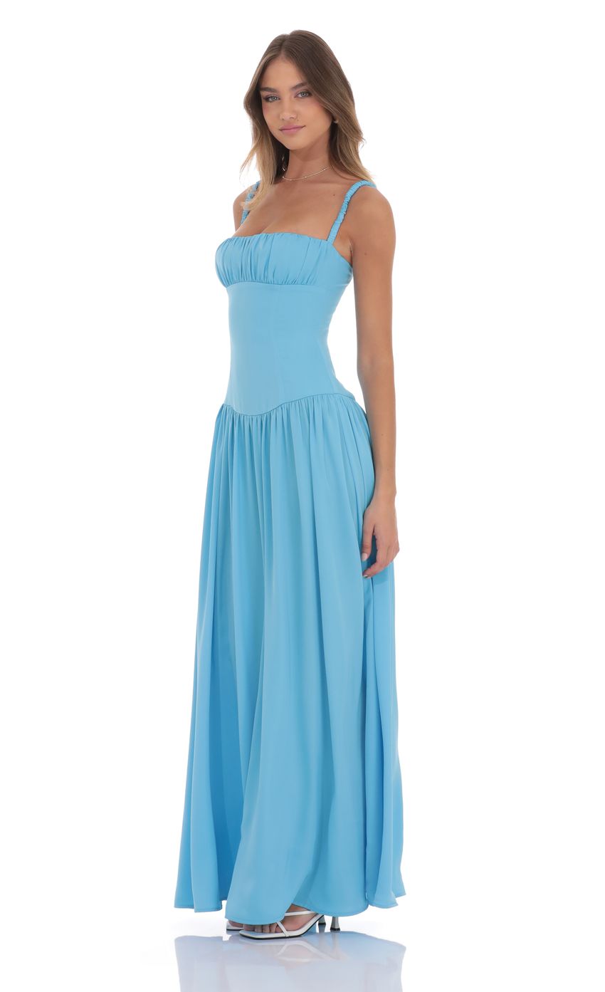 Satin Ruched Maxi Dress