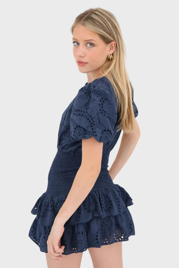Black Poppy Mini Dress