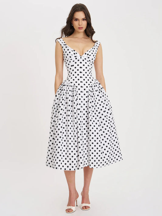 Polka Poplin Dress