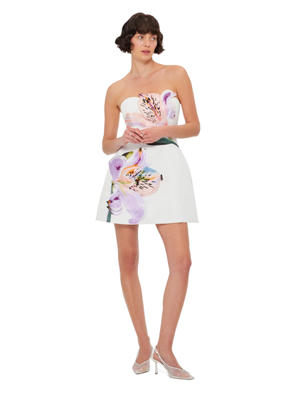 Floral Bustier Mini Dress