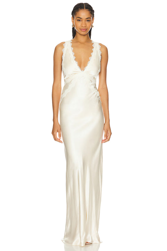 Lace Cross Back Maxi Dress