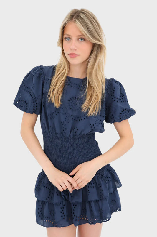 Black Poppy Mini Dress